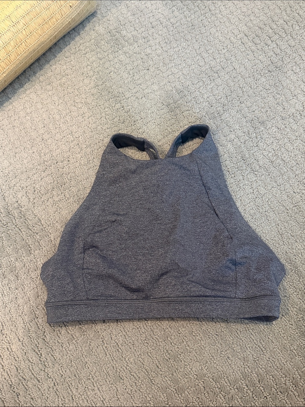 Women's lululemon High-Neck Heathered Gray Sports Bra Top
